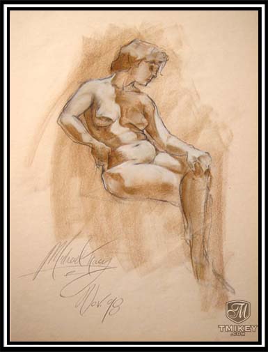 Figure Drawing - Pastel on Paper